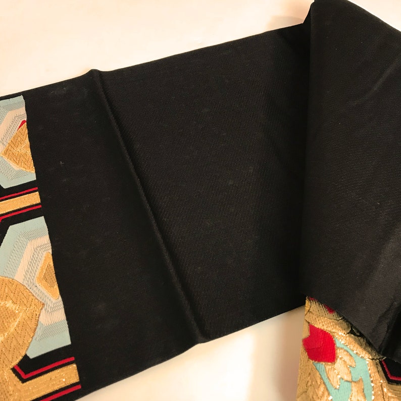 Japanese F100604 Beautiful Kimono Belt Fukuroobi Vintage Made In Japan
