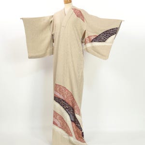 Kimono / Japanese Elegant Homongi Shibori & Gold Floral Motifs / 2502051