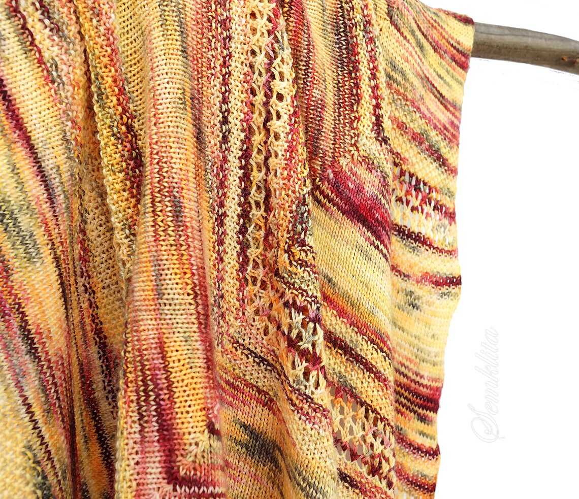 large knit shawl