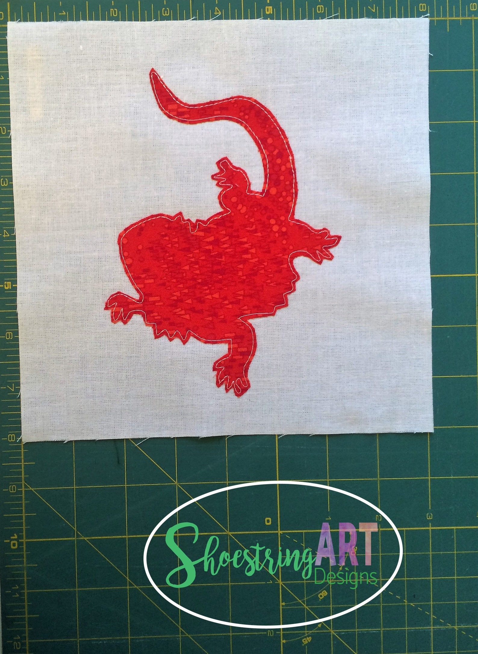 Bearded Dragon Applique Design Lizard Lizard Machine Etsy