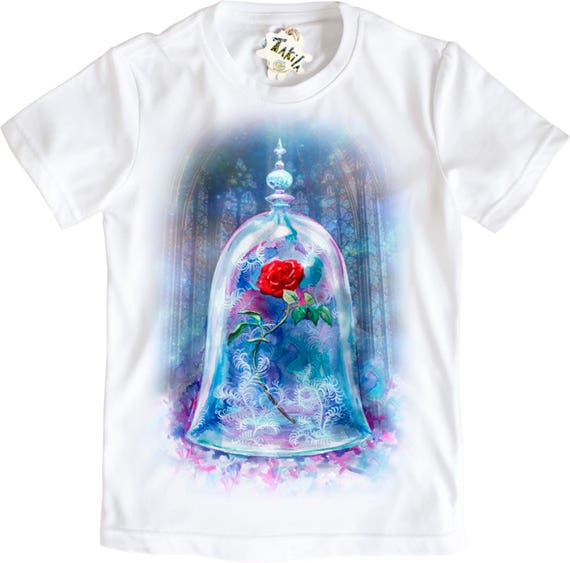 Enchanted rose from Beauty and the Beast movie Girls' t shirt by Takila Enchanted rose from Beauty and the Beast movie Girls' t shirt by Takila
