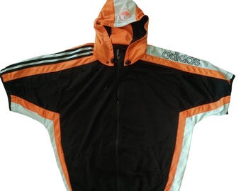 90年代テイストSサイズ　adidas アディダス　トラックトップ　ジャケット Adidas 90's tracksuit top Vintage short sleeve track jacket
