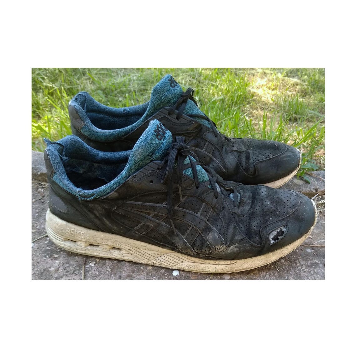 Vintage Asics Shoes Leather Sneakers US13-14 EU48 Pre-loved Nicely Worn Kicks Sk8er Signs of Wear Authentic Rare Model, foto 1 di 5