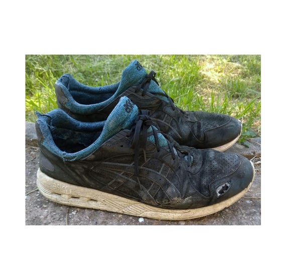 Vintage Asics Shoes Leather Sneakers US13-14 EU48 Pre-loved Nicely Worn Kicks Sk8er Signs of Wear Authentic Rare Model