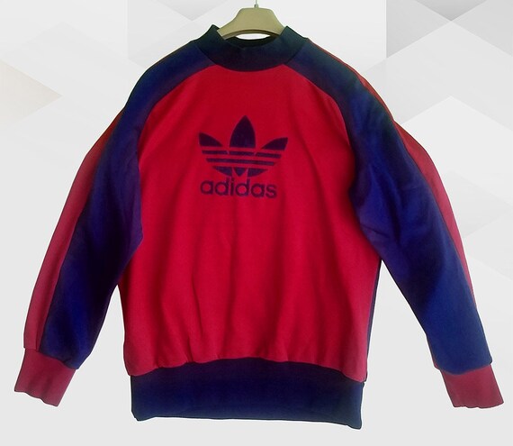 True Vintage 80s Adidas Big Trefoil Logo Jumper Sweatshirt
