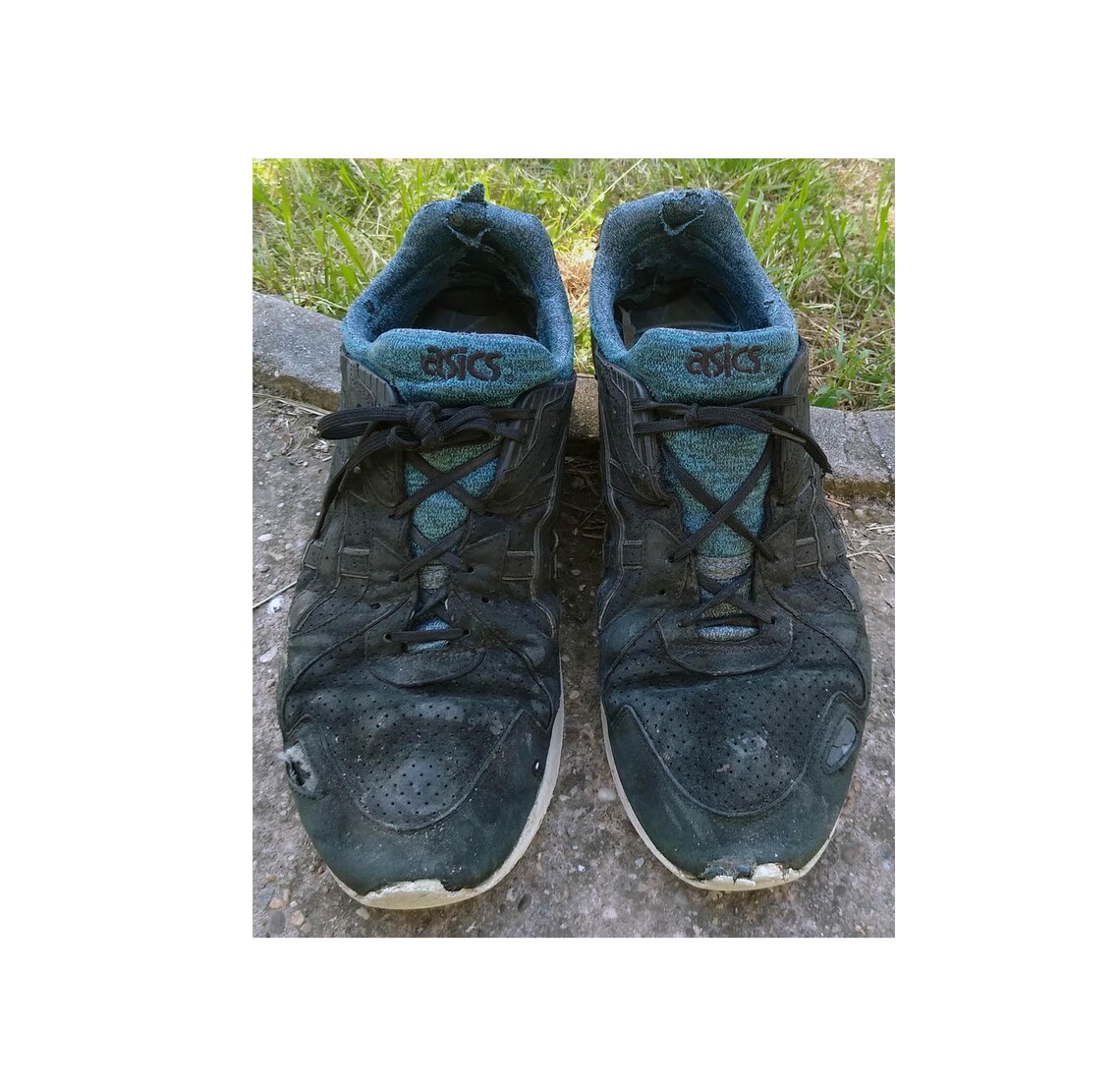 Vintage Asics Shoes Leather Sneakers US13-14 EU48 Pre-loved Nicely Worn Kicks Sk8er Signs of Wear Authentic Rare Model, foto 3 di 5