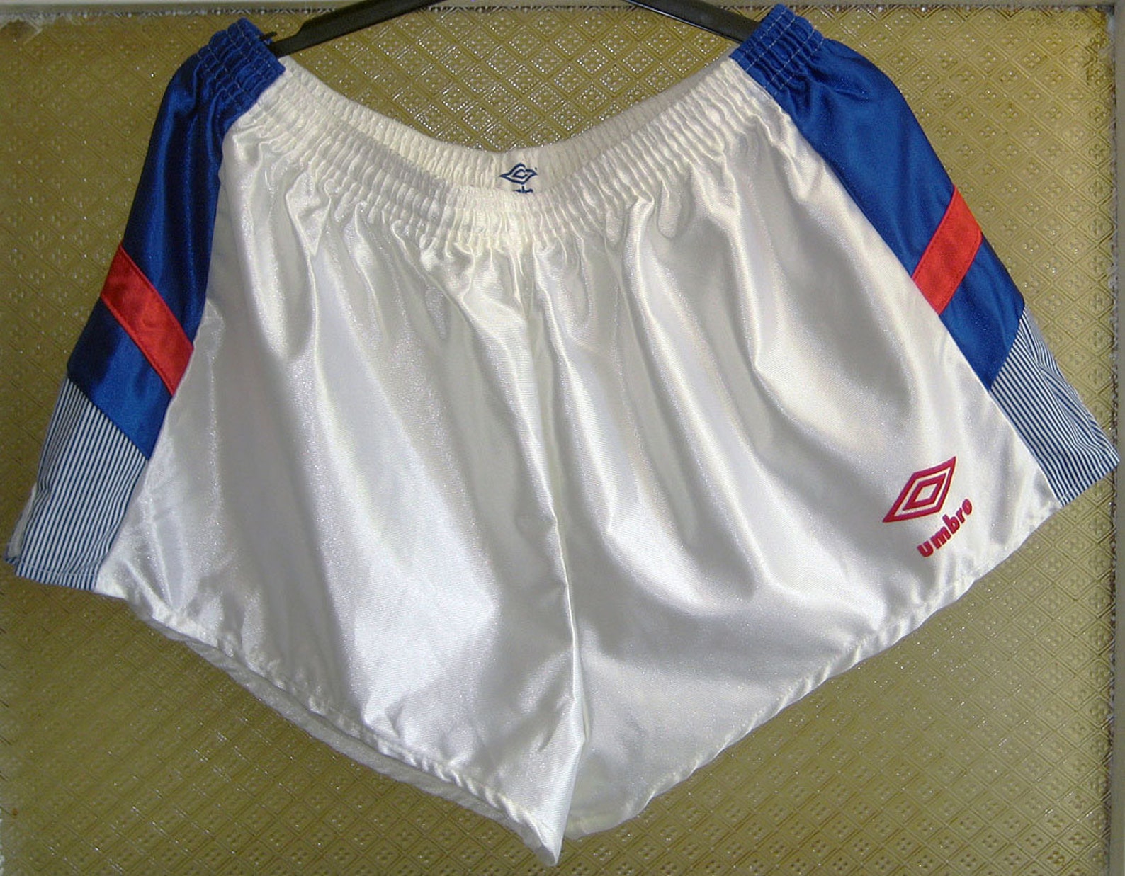 NOS Vintage Umbro White Shiny Nylon Shorts Football L/XL W34 Etsy