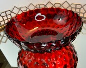Bubble Bowl Anchor Hocking Ruby Red Serving Bowl 8 1 4 quot Diameter N1