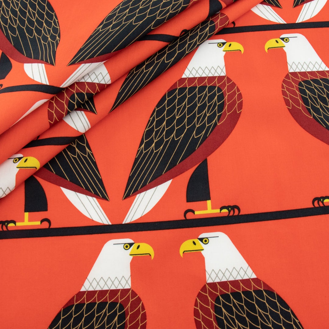 Bald Eagle, Organic Quilting Poplin From the Charley Harper Summer Vol 2 Collection by Birch