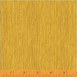 Candy Stripes on Gold, Organic Quilting Weight Cotton from the Sweet Oak collection by Striped Pear Studio for Windham Fabrics