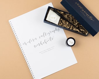 Kit di calligrafia moderna per principianti. Impara la calligrafia. Calligrafia moderna. Penna e inchiostro. Kit Hobby.