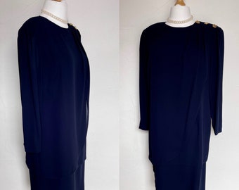 Stunning 1980s Tulip Dress Layered Couture Classic & Stylish UK 20