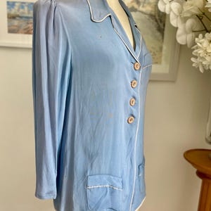 1920s Art Deco Silk Crêpe Jacket: Draped Floaty Boho Style Top