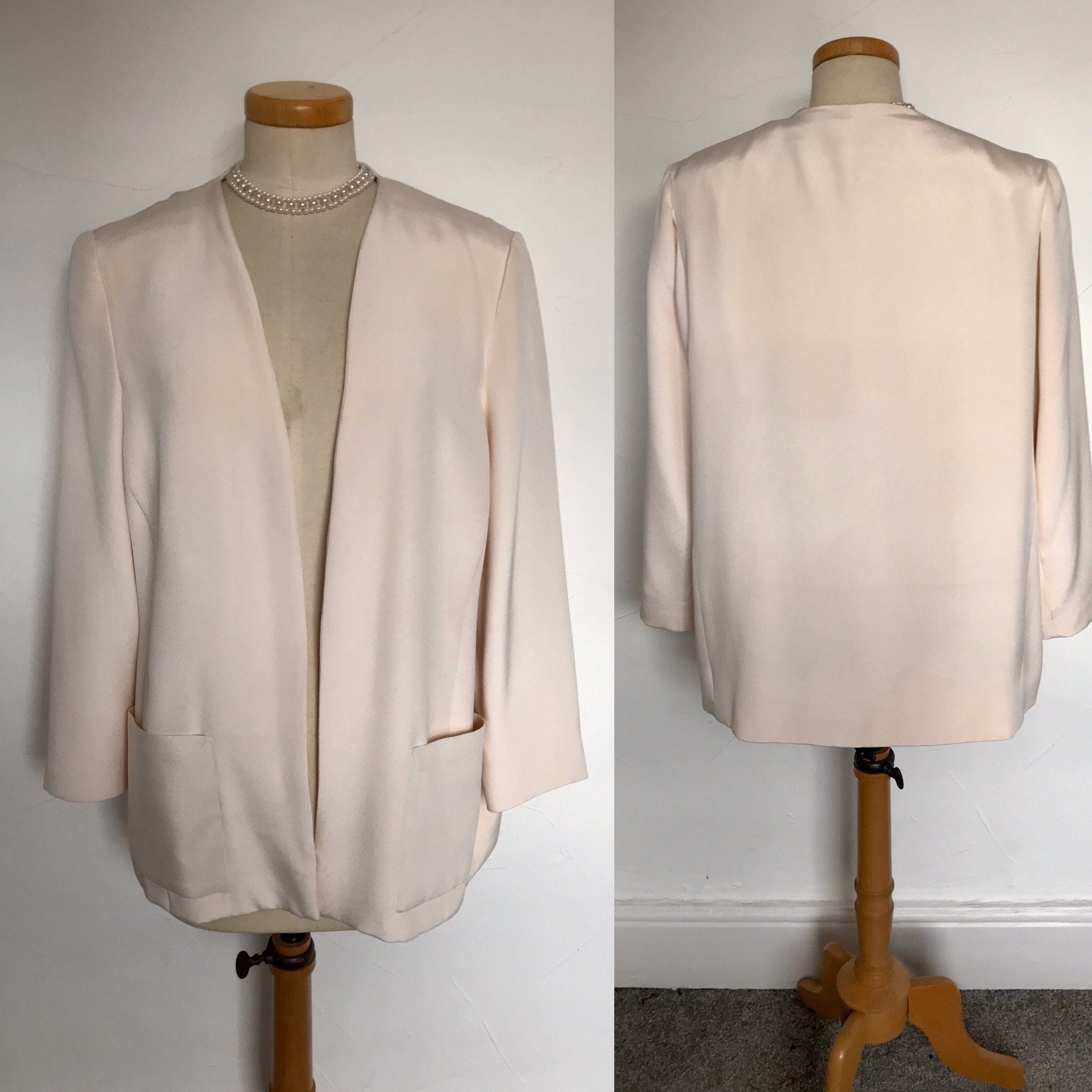 Fabulous 1980s Vintage Silk Jacket Franka London Couture Casual Country ...