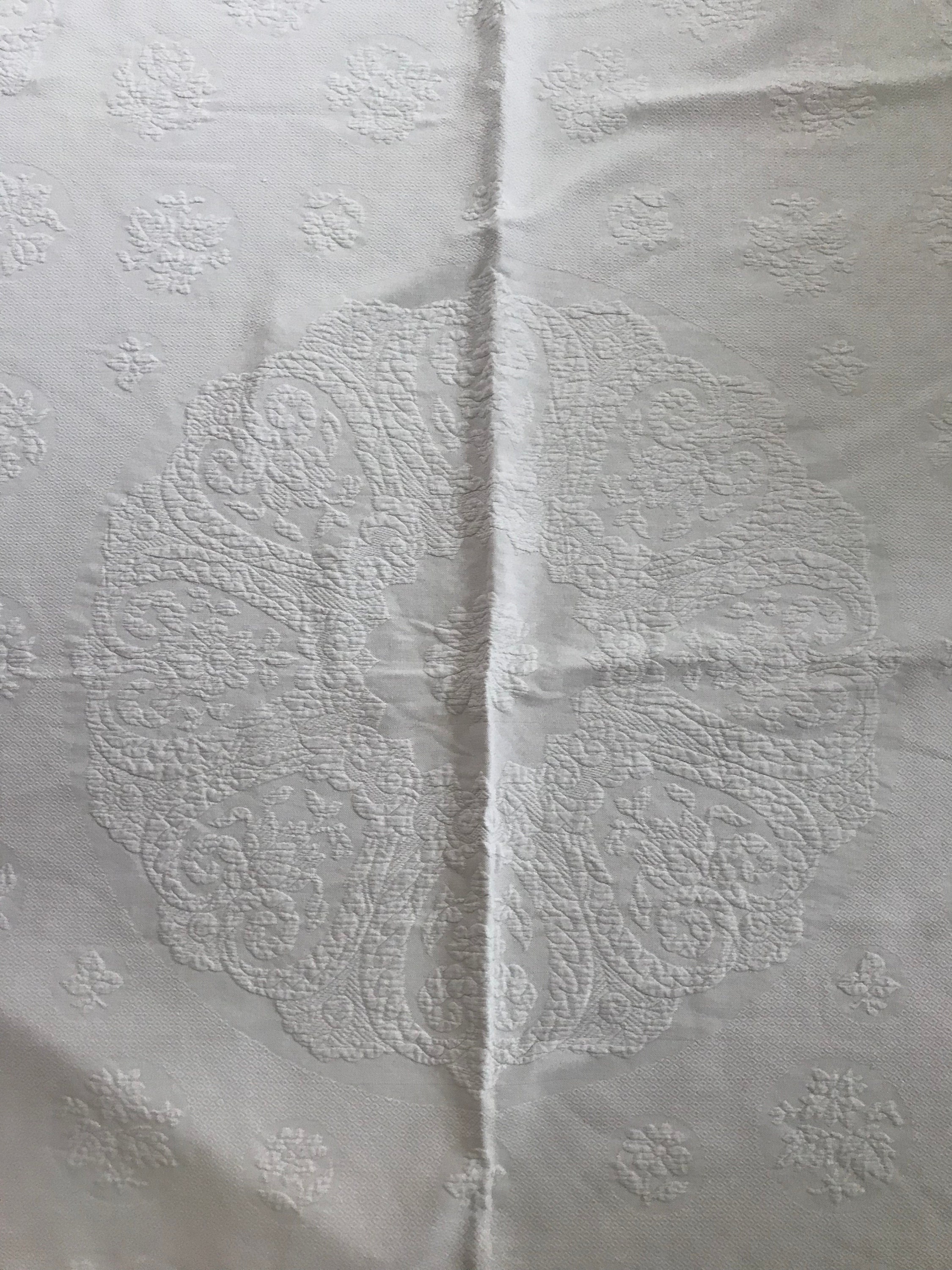 Antique 1800s Marcella Bedspread Victorian Throw Cover Vintage Dowry