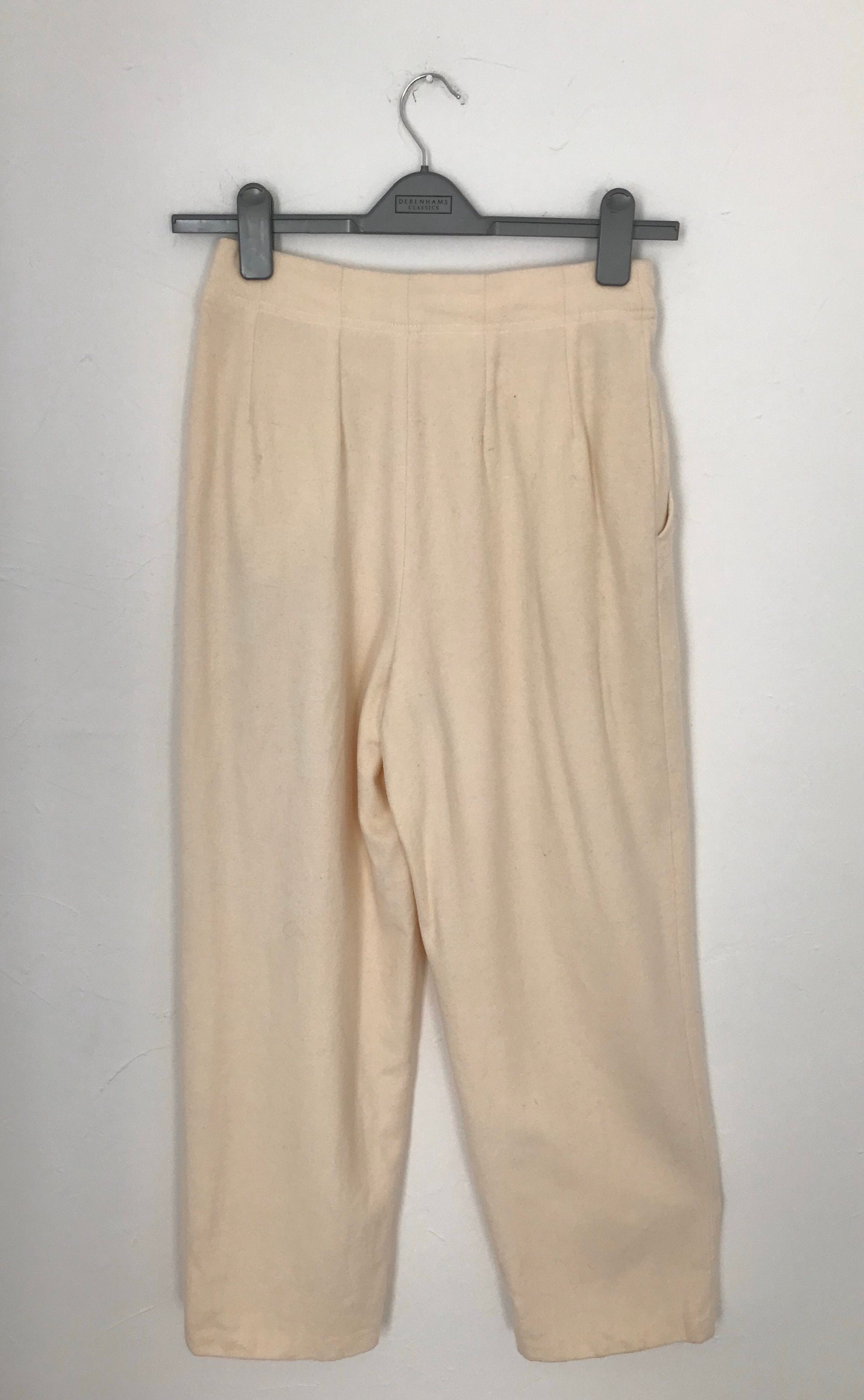 Vintage 80s Tab Top Pants Angora & Wool Trousers Ginocchietti Italian ...