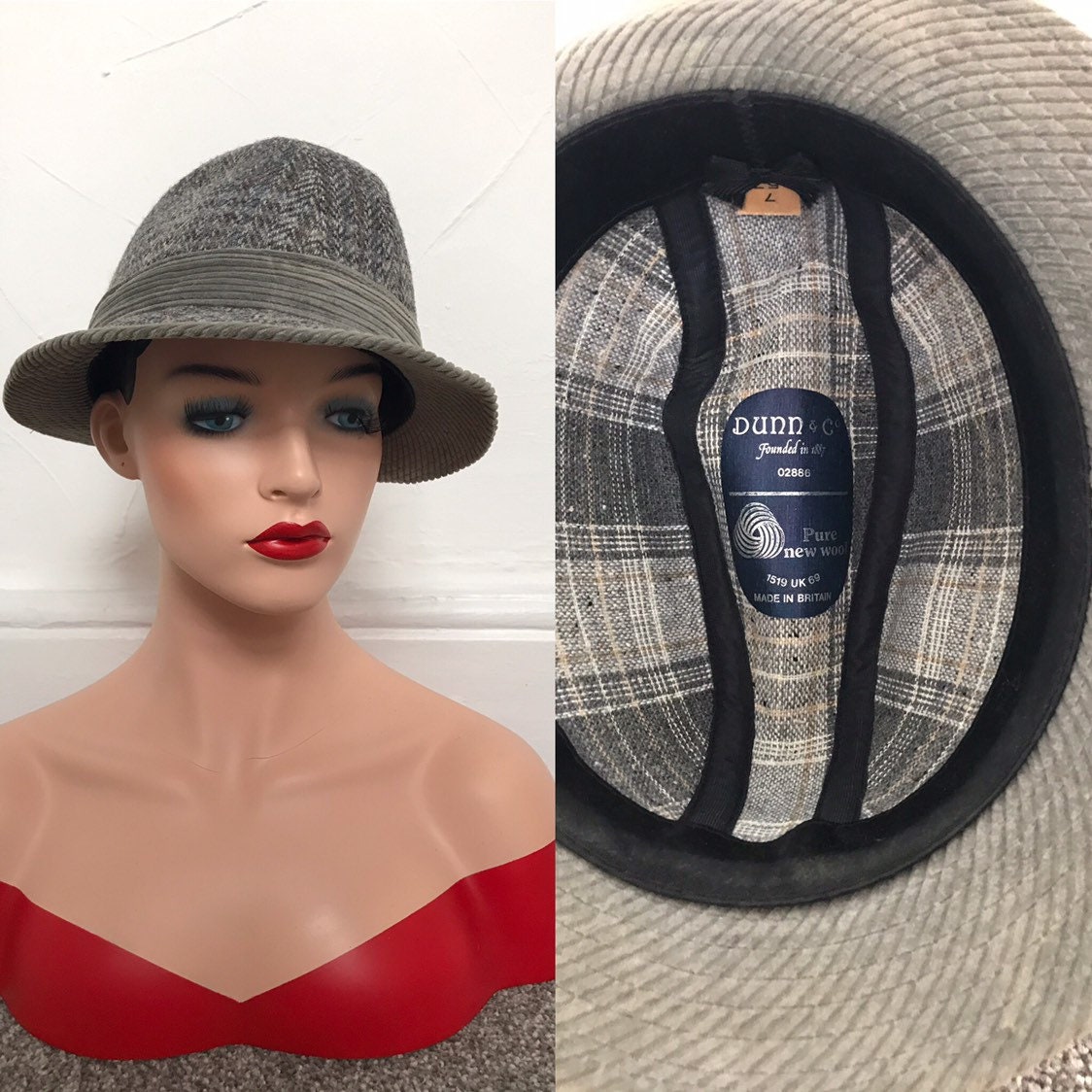 Vintage 1950s Trilby Hat Dunn \u0026 Co 