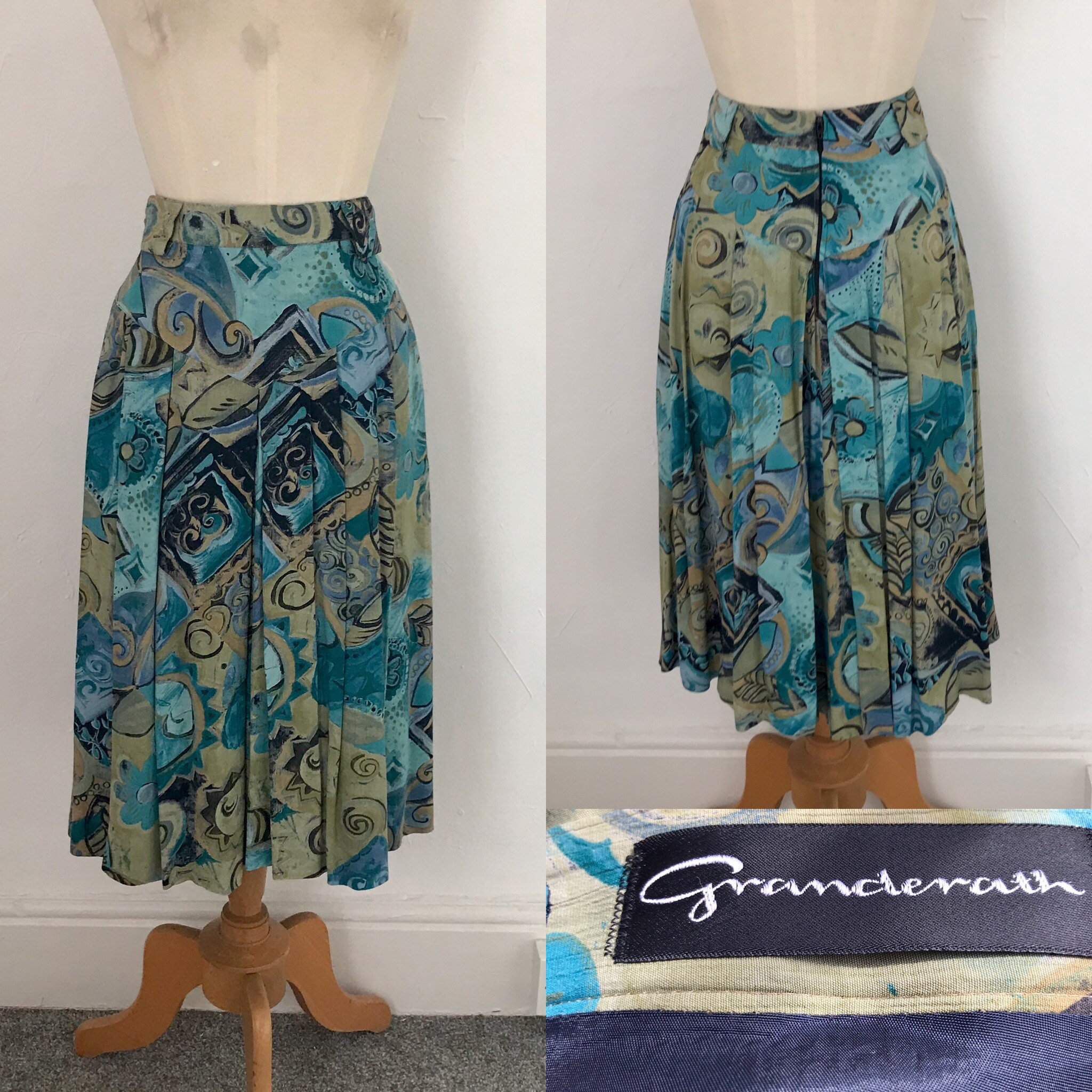 1980s silk skirt