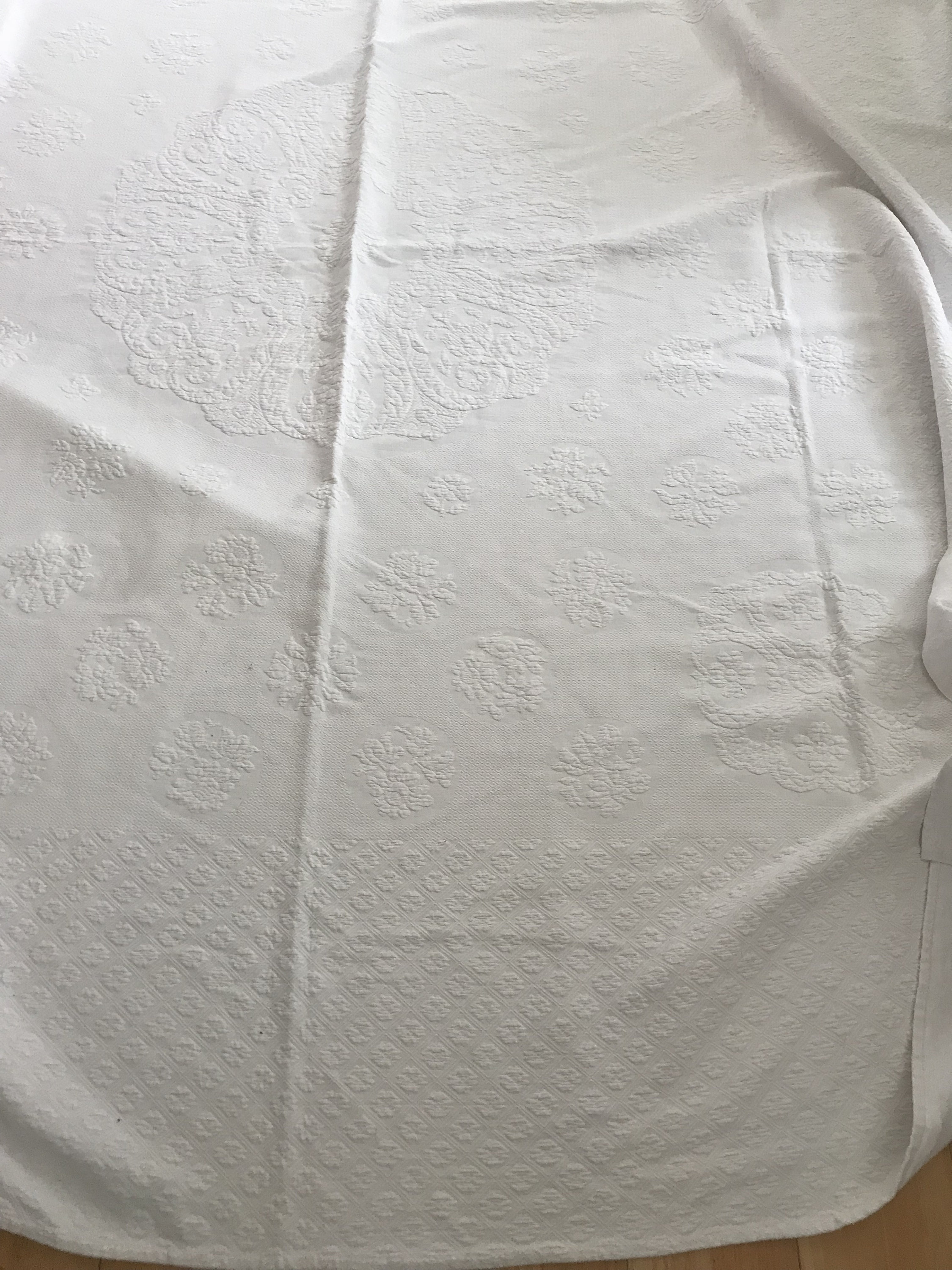 Antique 1800s Marcella Bedspread Victorian Throw Cover Vintage Dowry