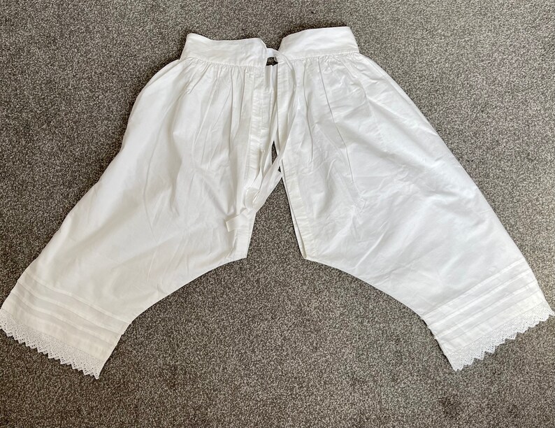 Victorian Linen Bloomers Open Crotch Split Drawers Knickers Etsy