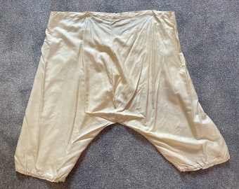 Bloomers vittoriani del 1900, pantaloni grandi, rari, squisiti burlesque di seta, vita da 40"