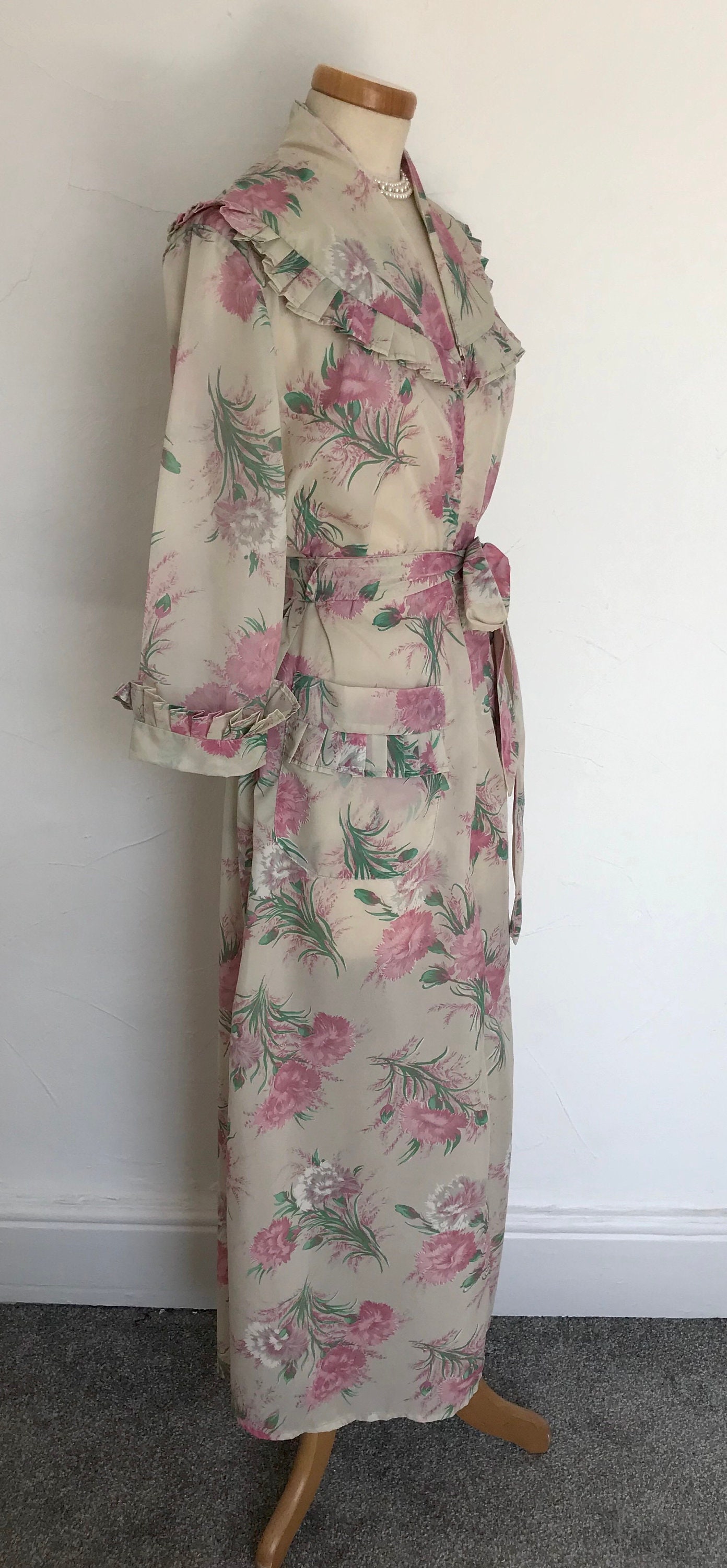 Vintage 1950s Robe Peignoir Dressing Gown 50s Unworn Housecoat Stunning ...