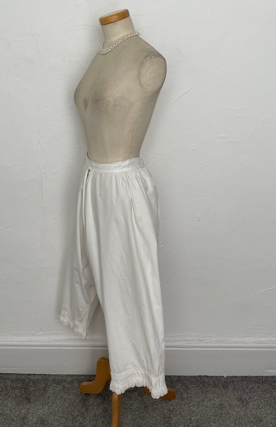 Victorian Linen Bloomers Open Crotch Split Drawers Kn… - Gem