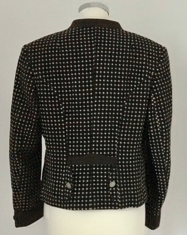 Vintage 1950s Tirol Jacket Silver Schilling Buttons Traditional 50s Austrian Bavarian Alpine Dirndl UK 16