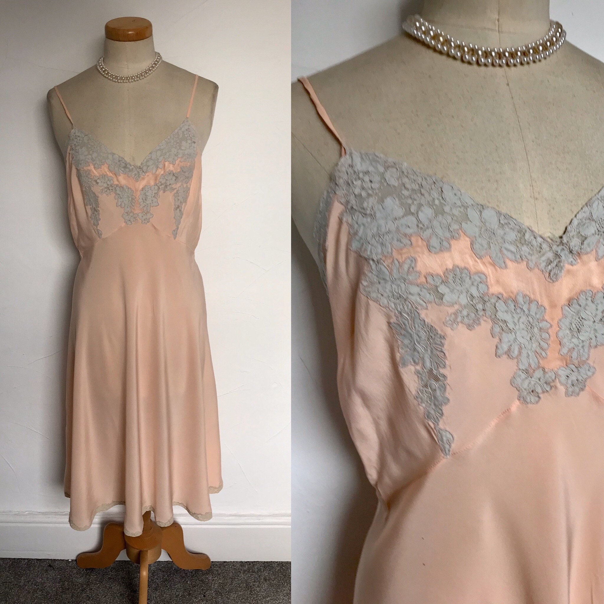 Unworn Vintage 1930s Silk Petticoat & French Knickers Helen Stewart ...