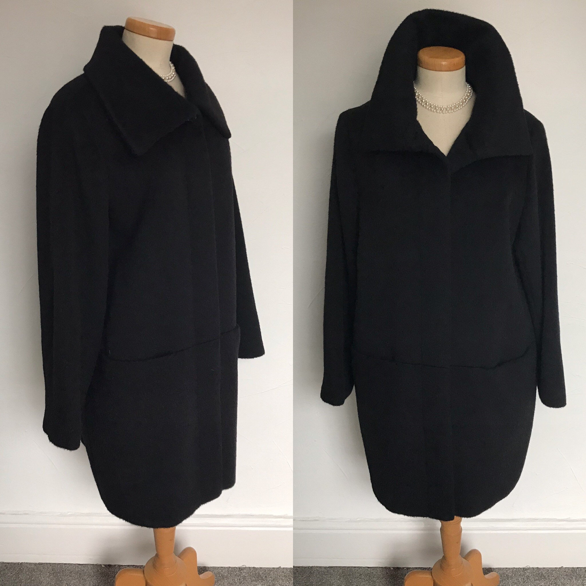 Image of Vintage S Mohair Duster Coat Italian / Length Jacket Unworn Boutique Stock