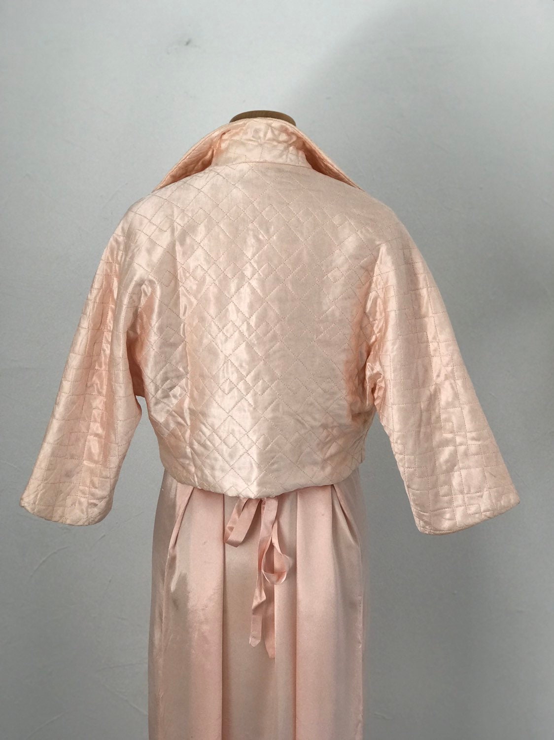 quilted silk bed jacket