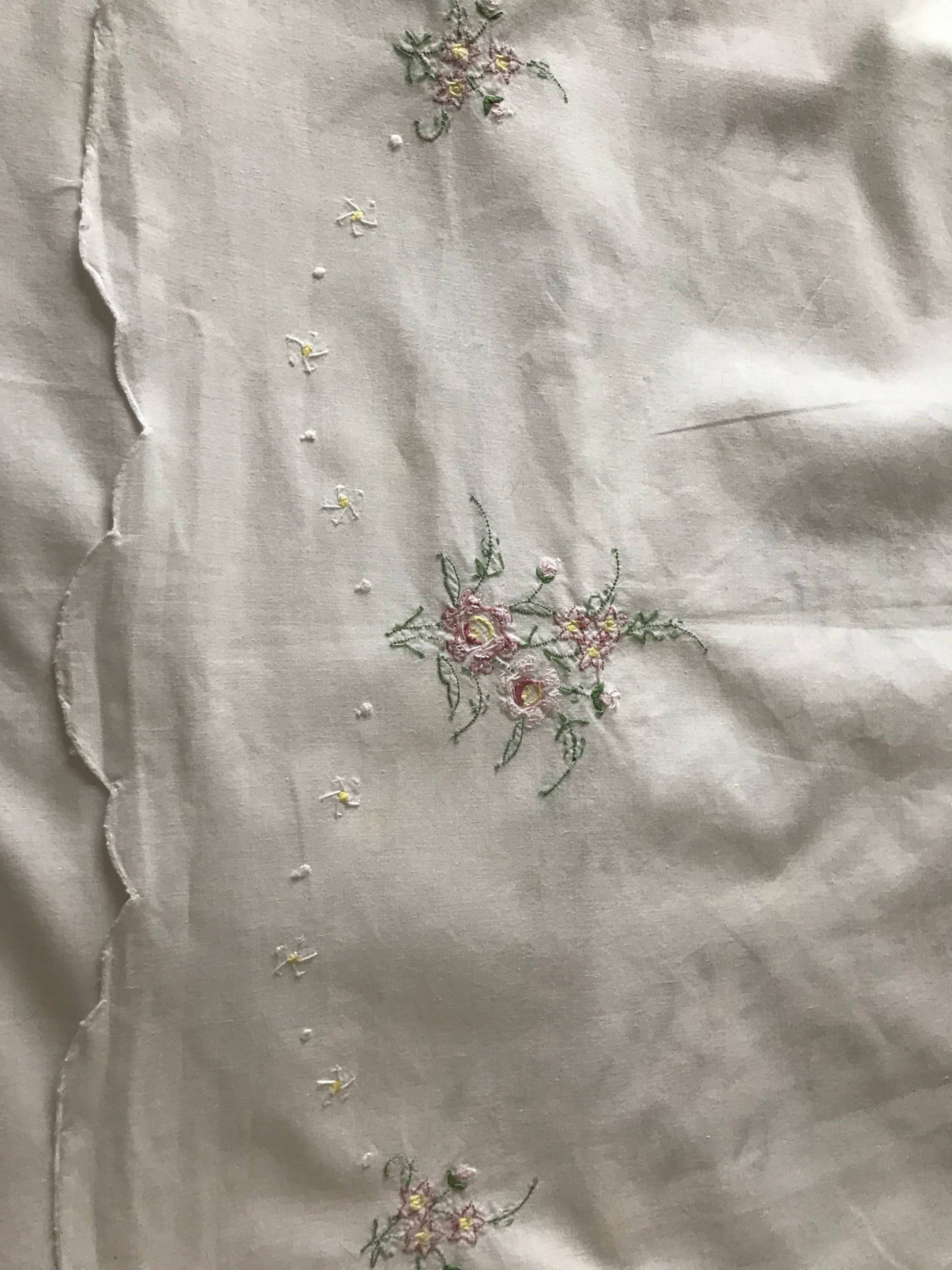 Victorian Dowry Linen Bedspread Throw Bed Cover Heirloom Throw ...