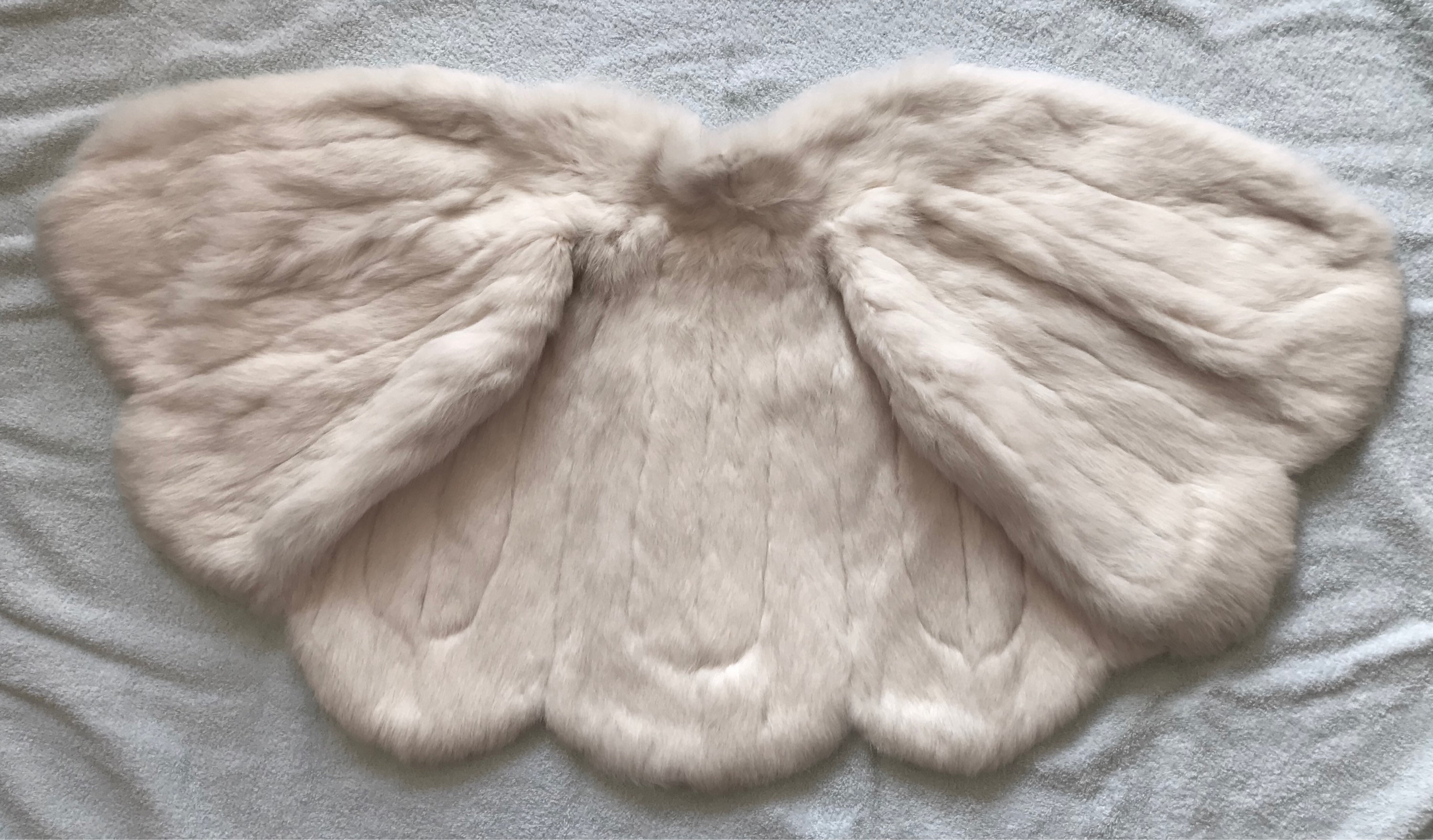 Vintage 1930s White Fur Shoulder Cape Capelet Brides Capelet 30s Art