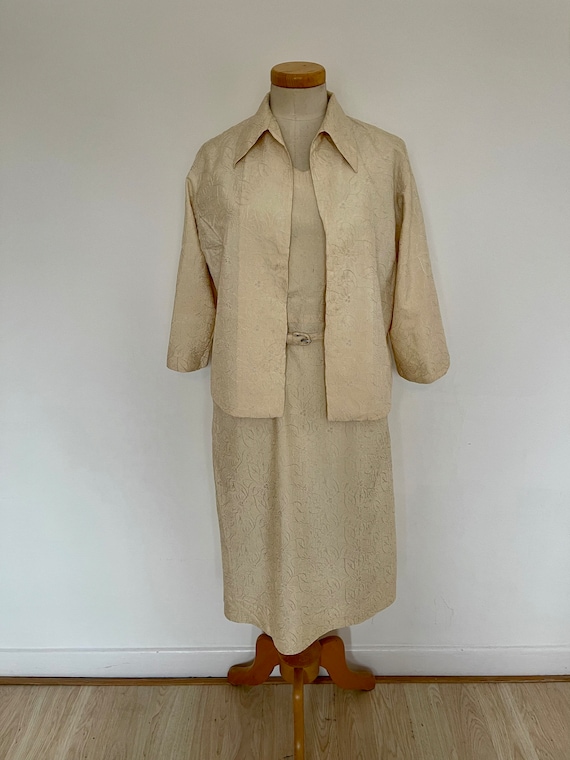 Stunning Harrods 1940s Tea Dress & Jacket Cocktai… - image 3