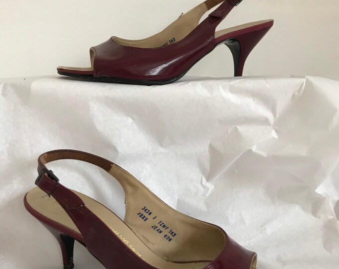Fab 1960s London Fashion Ladies Couture Two Tone Leather Shoes Platform Block Heel Classic Best Dressed Mod