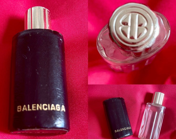 Rare Vintage 1940s Balenciaga Bottle With Leather Sheath France Paris