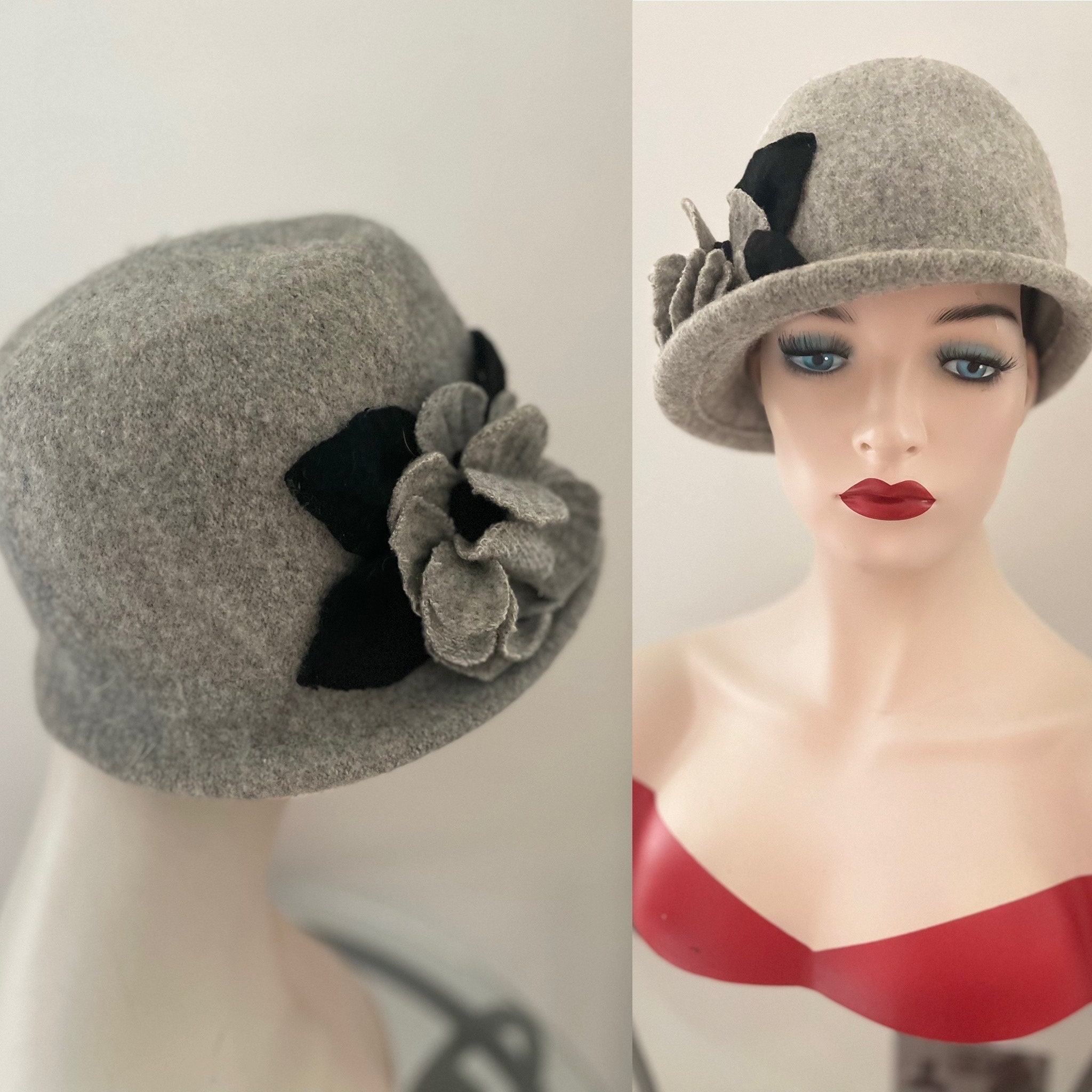Vintage Cloche Hat Stunning Shape Art Deco 1930s Flapper Style