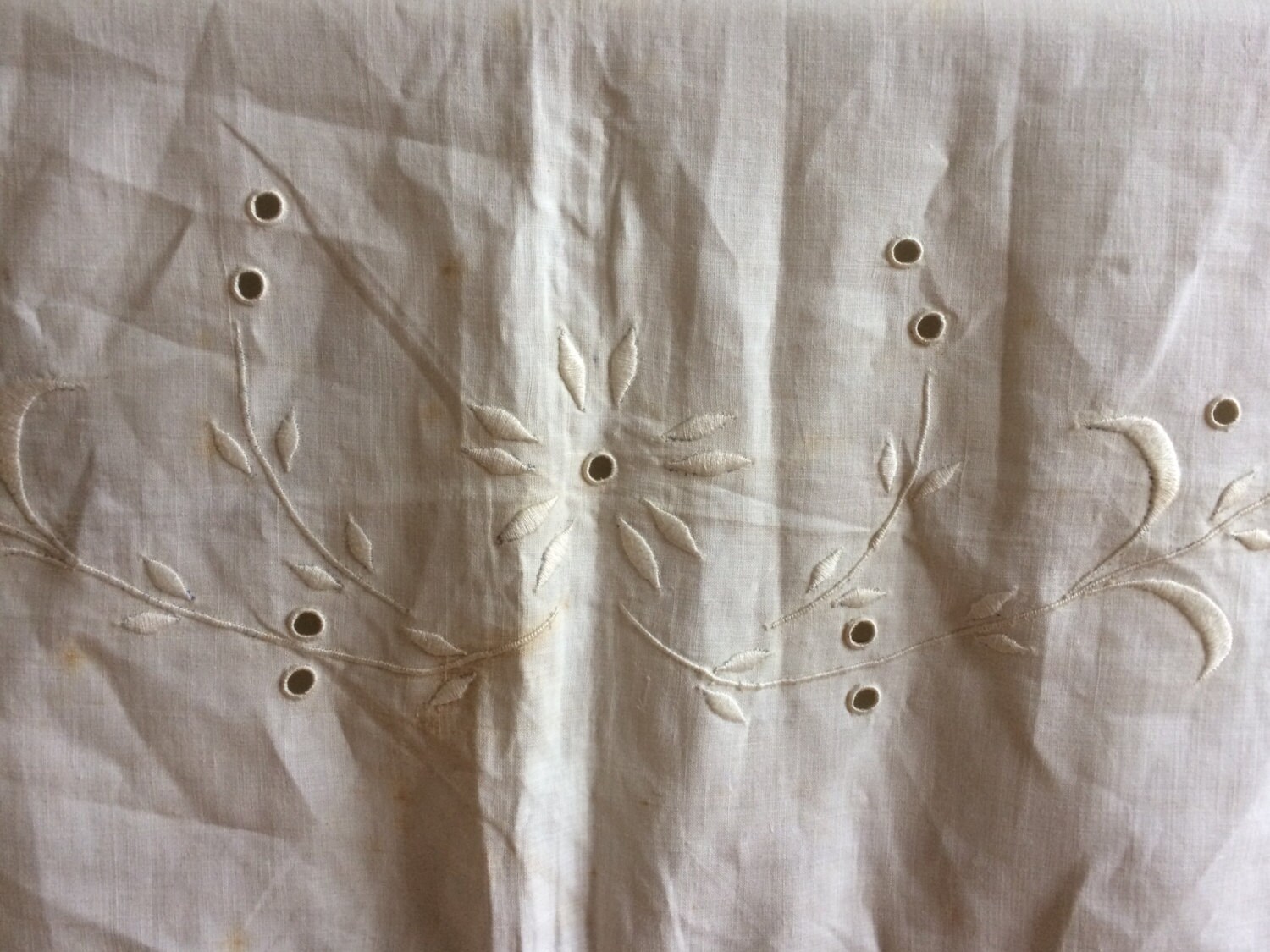 Vintage 1800s Large Yorkshire Linen Tablecloth Homespun Exquisite Hand