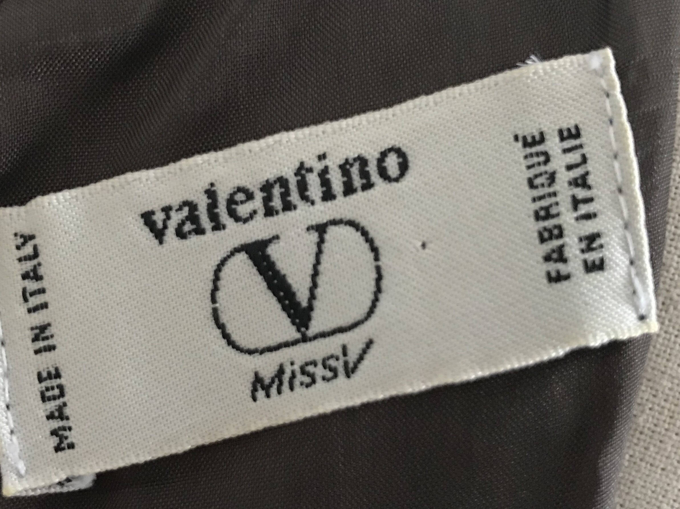 Vintage 70s Dress Valentino MissV Crepe Velvet Day Frock Office Unworn