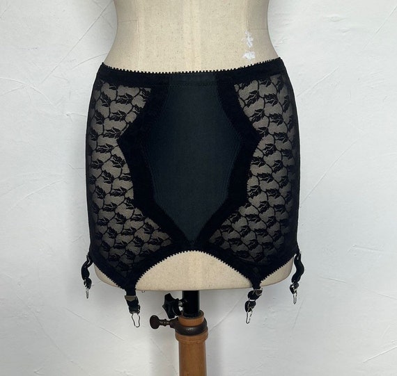 Vintage 1950s Corset Roll On Girdle with Suspenders F… - Gem