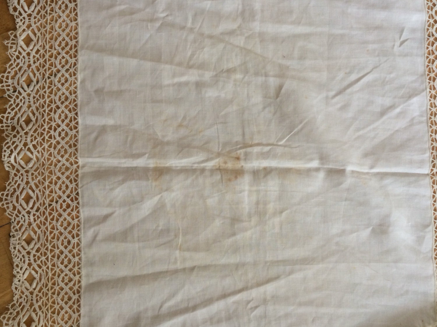 Vintage 1800s Large Yorkshire Linen Tablecloth Homespun Exquisite Hand