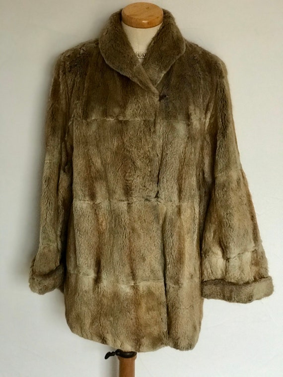 Vintage 1940s Duster Jacket Statement Mink Luxurio