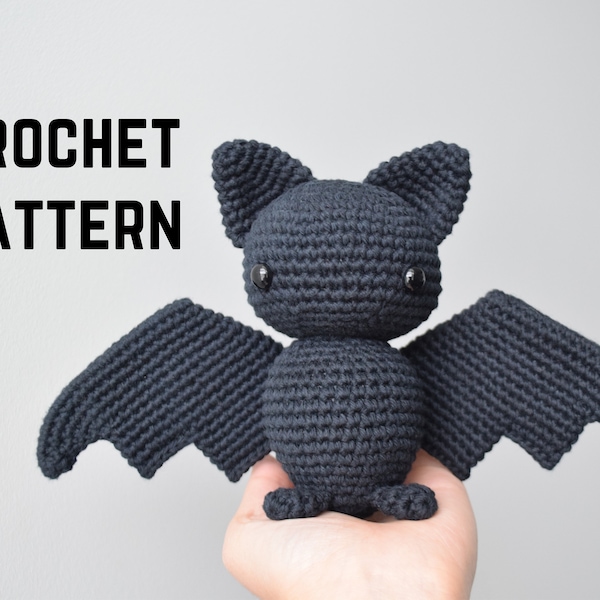 PATTERN: Shadow the Bat Amigurumi Pattern, Crochet Animal, Toy