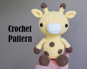 PATTERN: Benji the Baby Giraffe, Crochet Animal Pattern, Toy, Amigurumi
