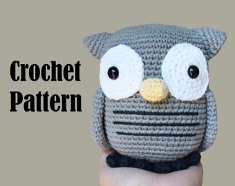 PATTERN: Aspen the Owl, Crochet Animal Pattern, Toy, Amigurumi