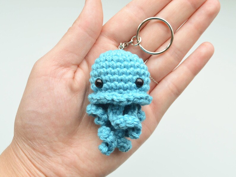 Amigurumi Jellyfish Keychain Cute Baby Jellyfish Stuffed | Etsy