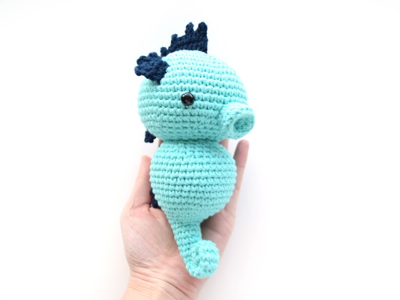 PATTERN: Bubbles the Baby Seahorse, Crochet Animal Pattern, Toy, Amigurumi image 3