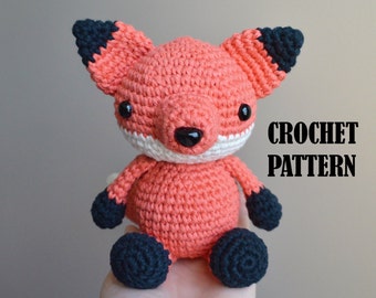 PATTERN: Milo the Fox, Stuffed Animal, Crochet Toy, Amigurumi Pattern