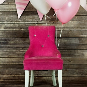 Toddler Birthday Chair, Birthday Photography Digital Backdrop Background, Balloons for Photographers