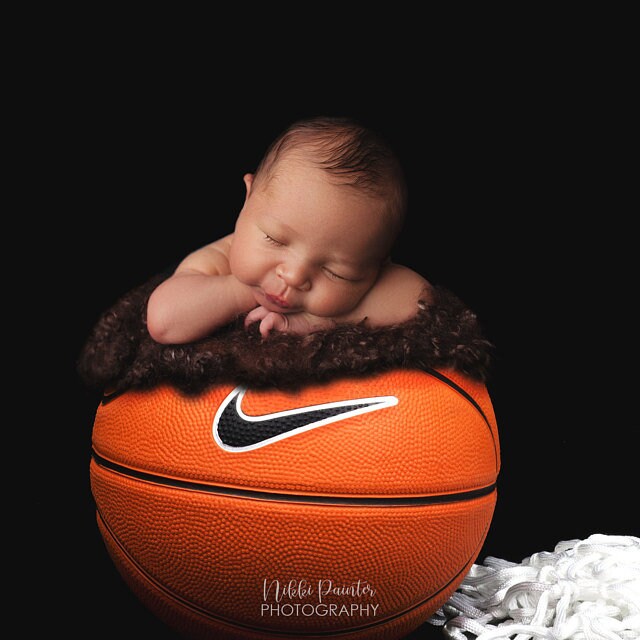 Basketball Baby 2 Basketball Sports Toddler Studio Portrait